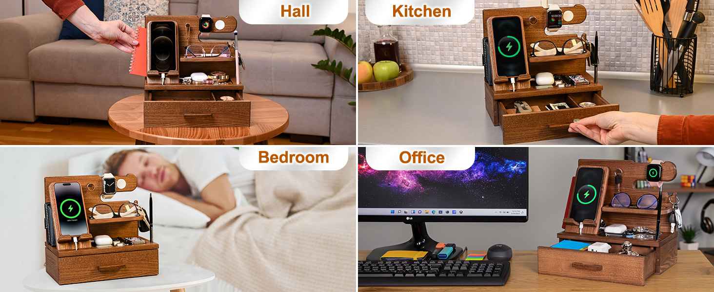 المنظم المكتبي الخشبي - المنتج الكامل