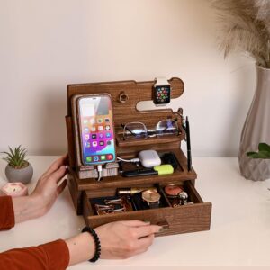 Luxora Dock™ – المنظم الخشبي الذكي لكل تفاصيلك اليومية