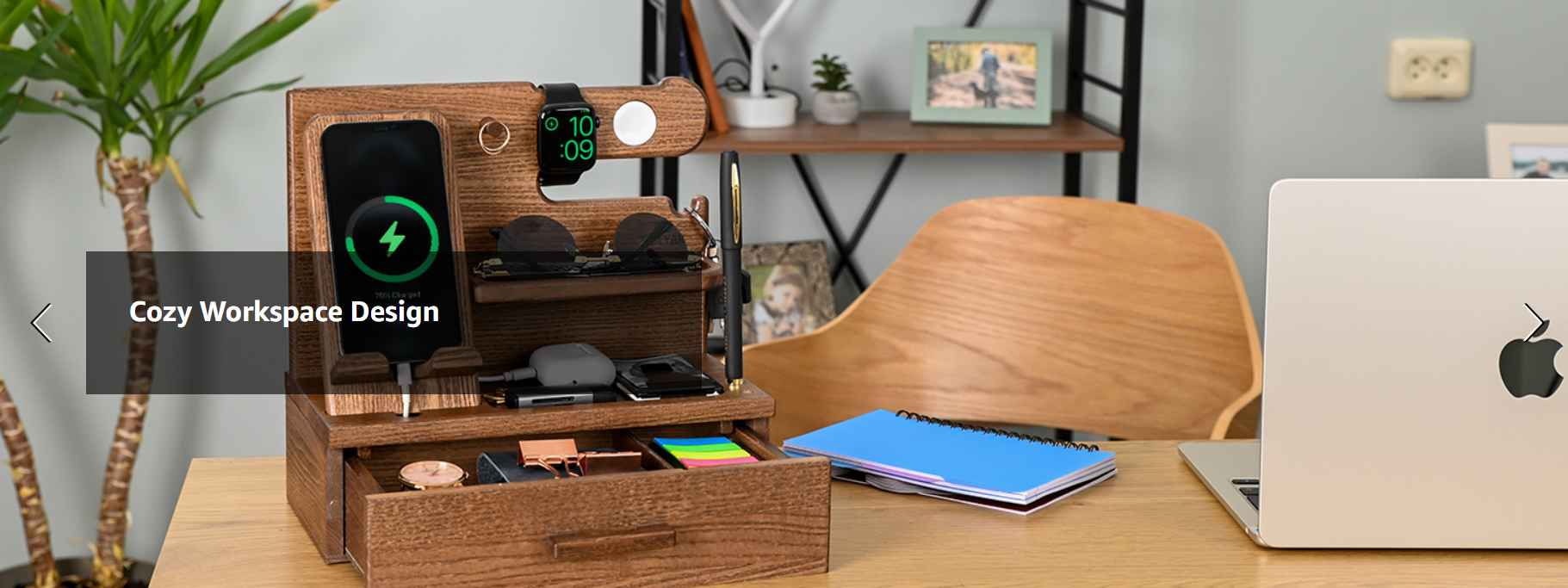 المنظم المكتبي الخشبي - المنتج الكامل