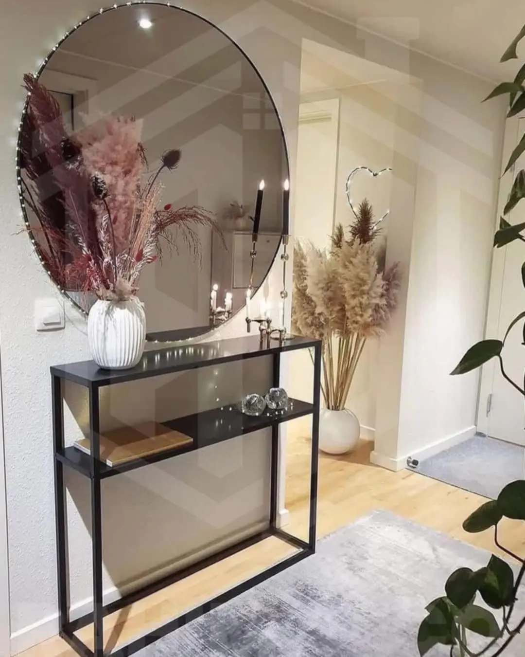 كونسول مدخل أنيق مع مرآة